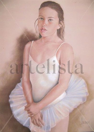 "Retrato" Pastel Papel Figura