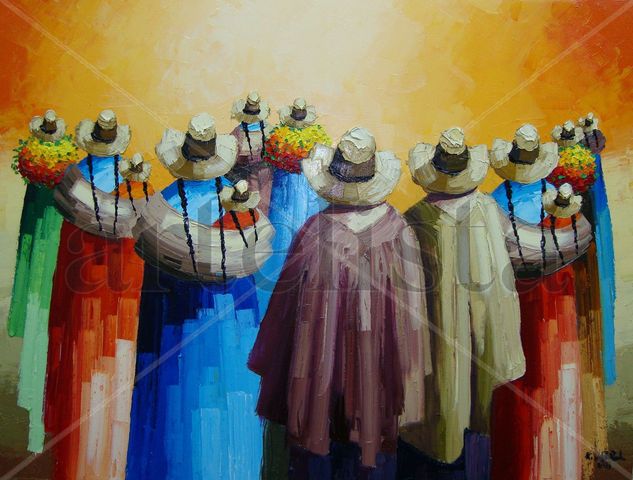 vamos llegando Oil Canvas Others