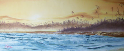 Olas en la playa.