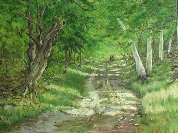 paseando por el bosque Acrylic Canvas Landscaping