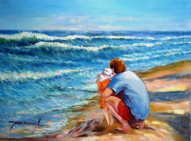 Mi mar, nuestro mar Oil Canvas Marine Painting