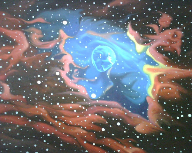 Nebulosa  de la Burbuja Oil Canvas Landscaping