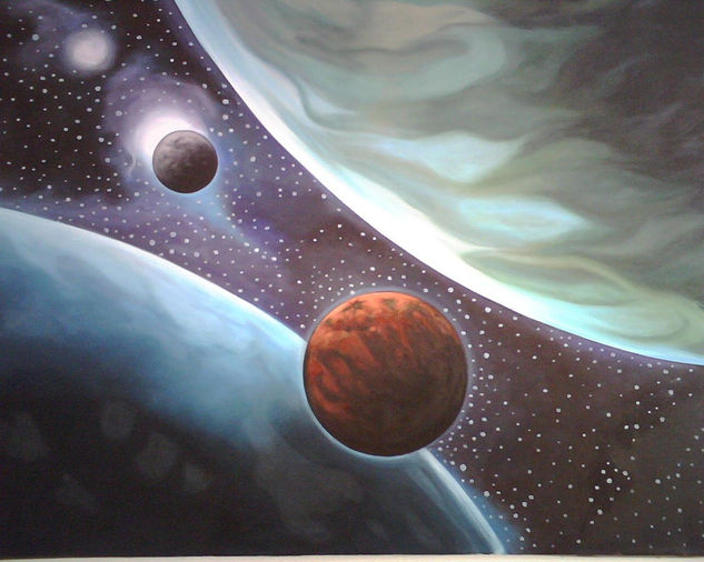 Lunas y planetas Extrasolares Oil Canvas Landscaping