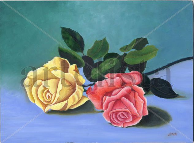 Rosas Oil Panel Floral Painting