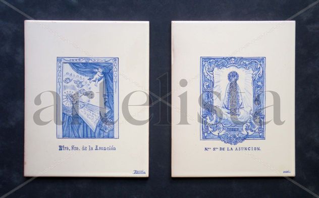 Grabados S.XVIII Virgen Asunción