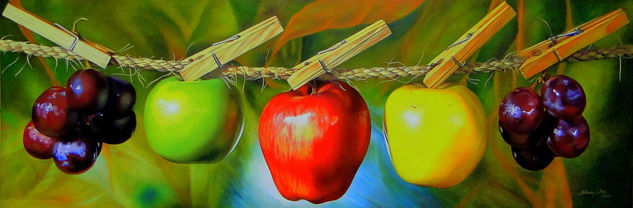 "Pinzas y Frutas" Oil Canvas Still Life Paintings