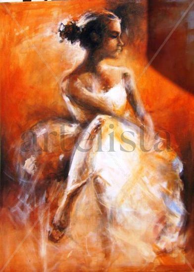 BAILARINA Oil Canvas Figure Painting