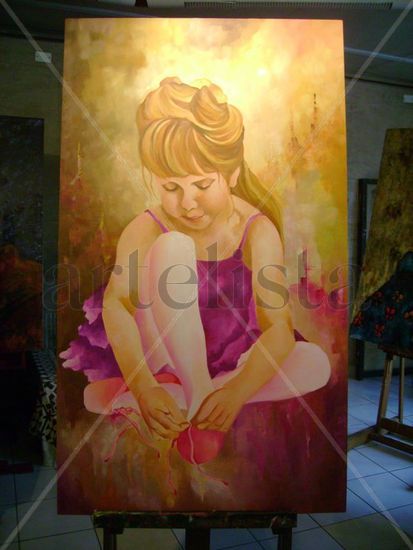 "Semilla" Oil Canvas Figure Painting