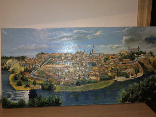 Panoramica de Toledo Oil Canvas Landscaping