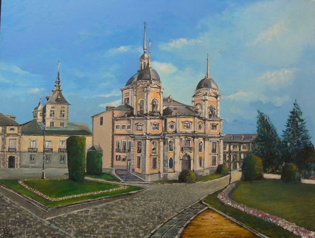 PALACIO LA COLEGIATA  DE SEGOVIA Óleo Lienzo Paisaje