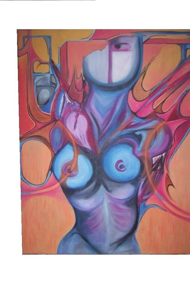 busto en azul