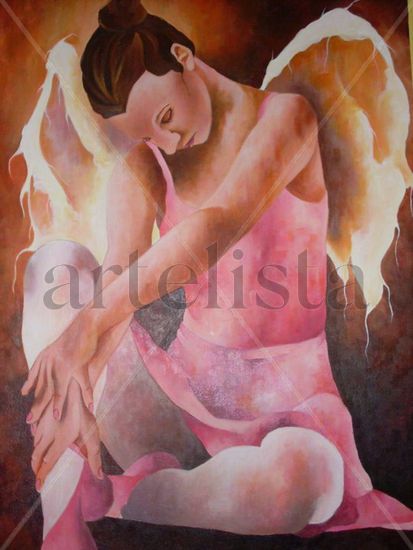 "Ausencia" Acrylic Canvas Figure Painting