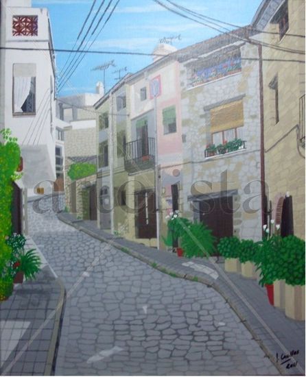 Carrer de El Vilosell Acrylic Canvas Landscaping