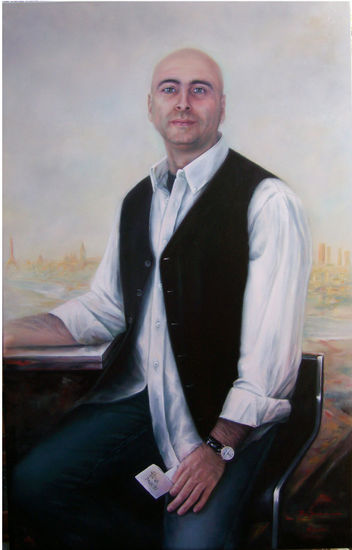 Javier Millàn Oil Canvas Portrait