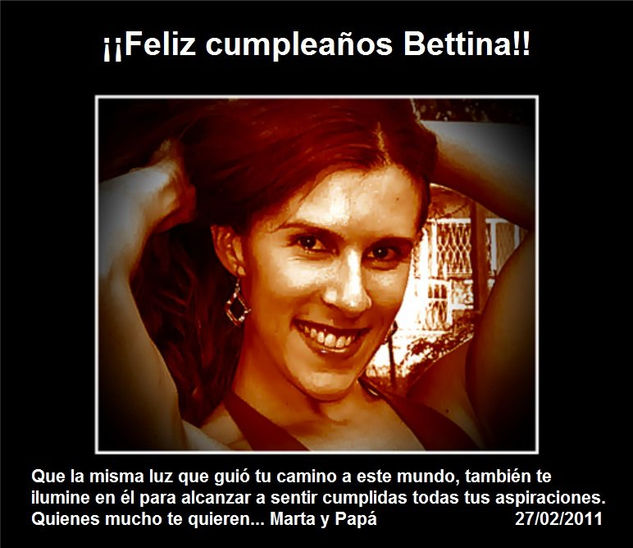 004 / DC 01  FELIZ CUMPLEAÑOS BETTINA 