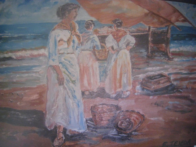 MUJERES ESPERANDO LA PESCA 