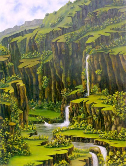 CASCADAS 2 Oil Canvas Landscaping