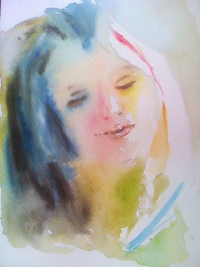 minimo rostro Watercolour Paper Figure Painting