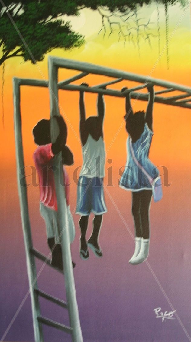 LOS TRAPESISTAS DE TORTUGUERO. PINTURA DE PICO