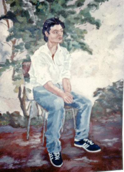 Retrato de muchaco Oil Panel Figure Painting