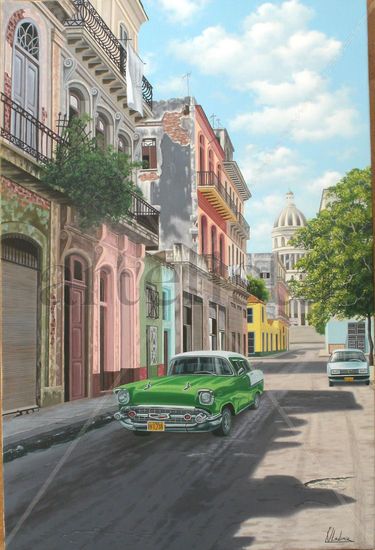 ´´´calle brasil,2 havana¨´ Oil Canvas Landscaping