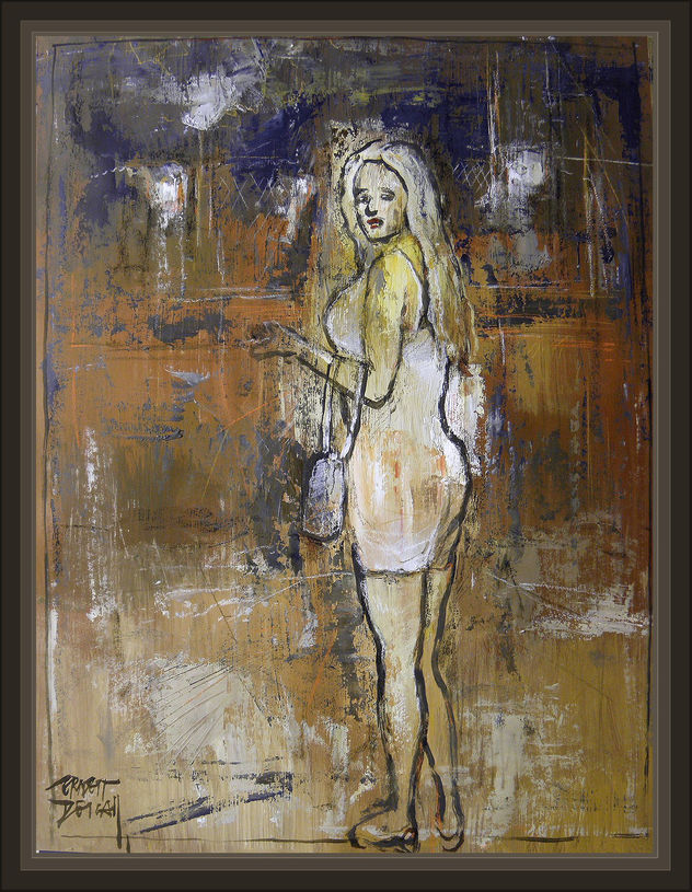 MUJERES-CALLE-CIUDAD-MUJER-WOMAN-STREET-PINTURAS-ERNEST DESCALS