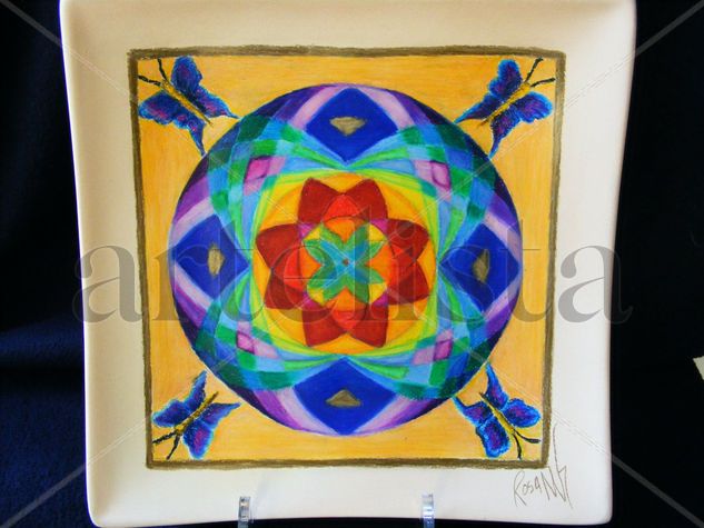 Mandala con mariposas Lápiz