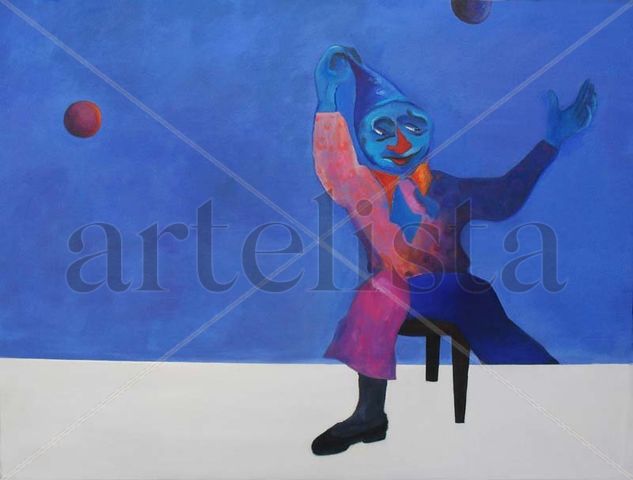 Payaso Oil Canvas Figure Painting