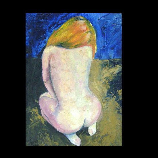 Monic Oil Panel Figure Painting