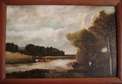 Paisaje con lavanderas