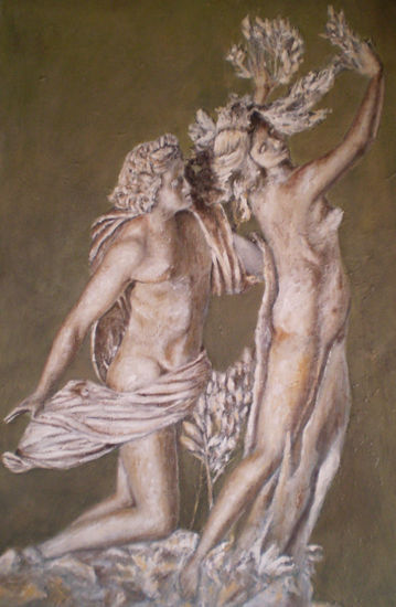 apollo y dafne Oil Canvas Figure Painting