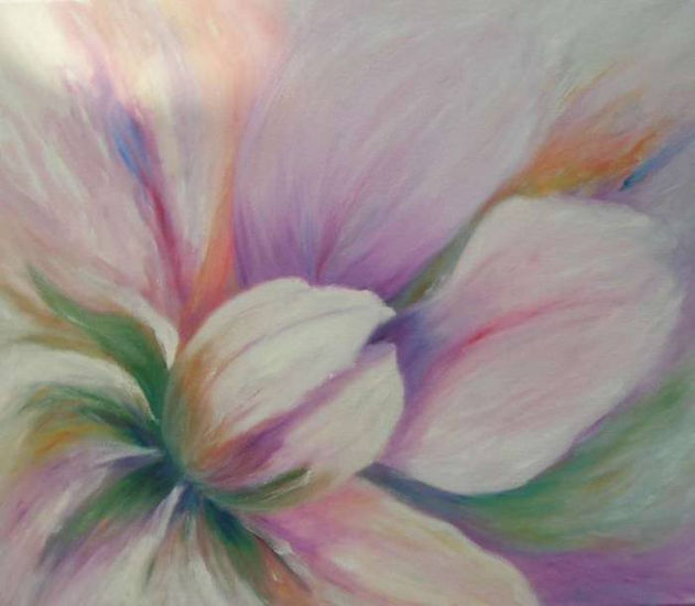 la suavidad del capullo Oil Canvas Floral Painting