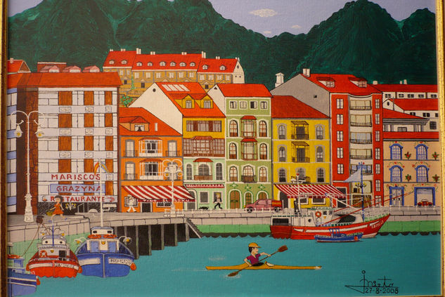 Puerto de Ribadesella (Asturias) Oil Canvas Landscaping