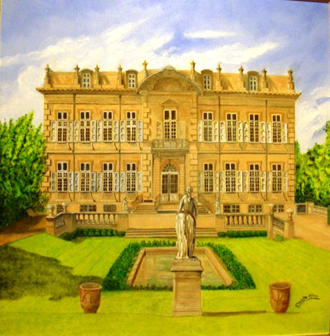 Palacio de Barbetante (Avignón-Francia) Oil Canvas Landscaping