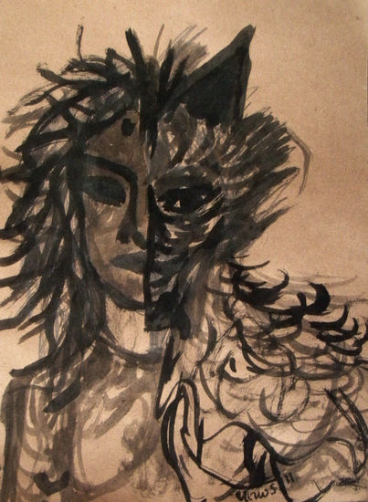 mujer lobo Ink