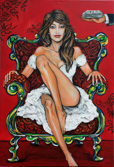 Belleza y poder Acrylic Canvas Portrait