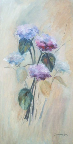 También para ti Oil Panel Floral Painting