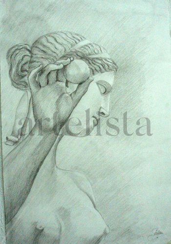 Mujer con manzana Pencil