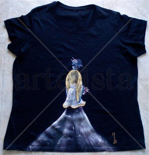 Camiseta pintada a mano Oil Canvas Landscaping