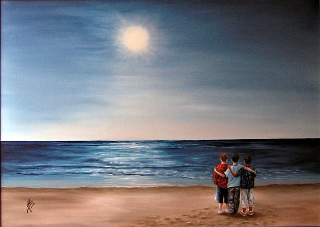 Amigos II Oil Canvas Others