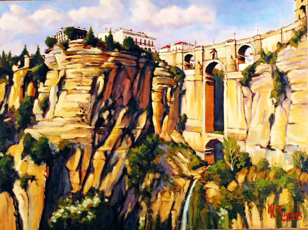 RONDA - EL TAJO Oil Canvas Landscaping