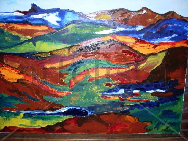 Montañas de colores Oil Canvas Landscaping