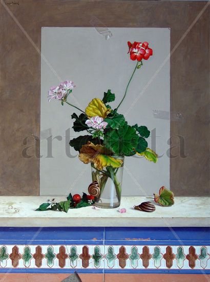 GERANEOS Oil Panel Still Life Paintings