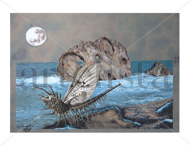 Sota la Lluna del Principi Mixed Media