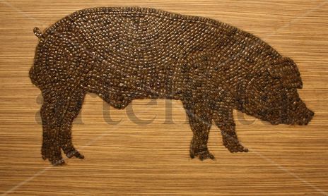 El jamón hecho arte.