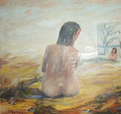 "Añoranza"/ser 1010J-O Oil Textile Nude Paintings