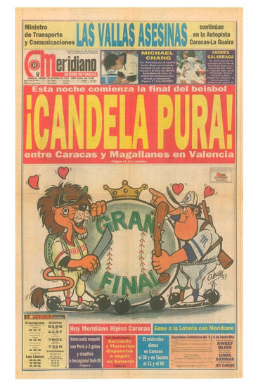 Portada Meridiano, Gran final Caracas Magallanes Otros