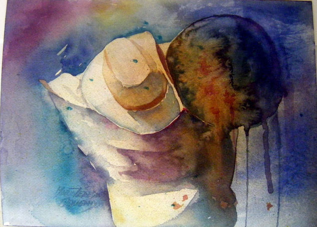 SIN TITULO 2 Watercolour Paper Figure Painting