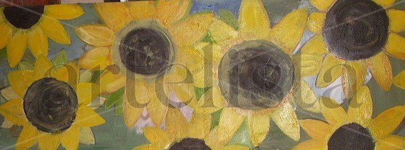 AMARILLO Oil Canvas Floral Painting