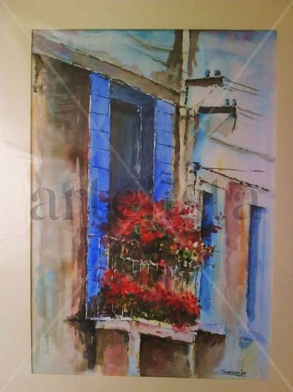 Balcon florido (2) Watercolour Paper Landscaping